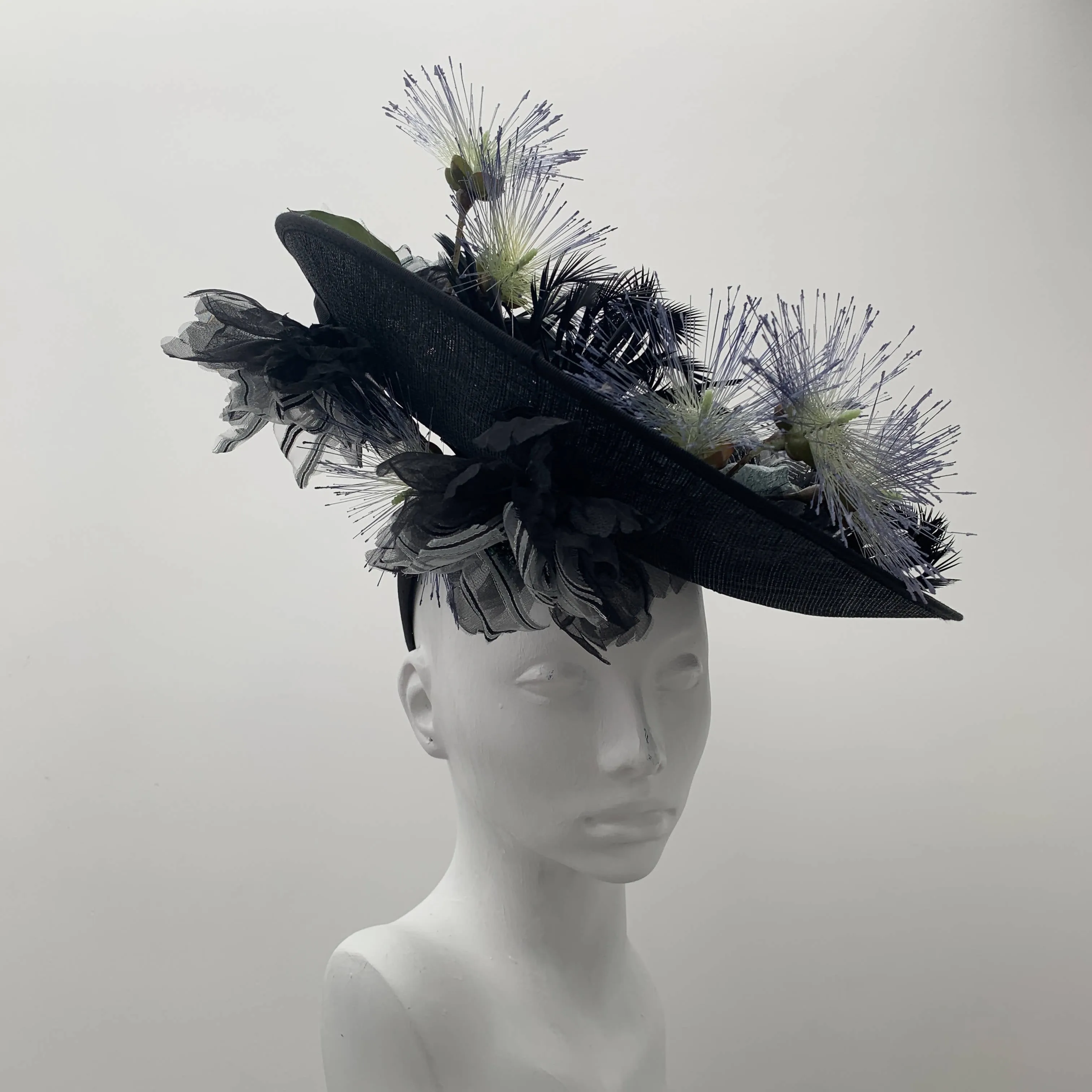 Skylar black cartwheel hat