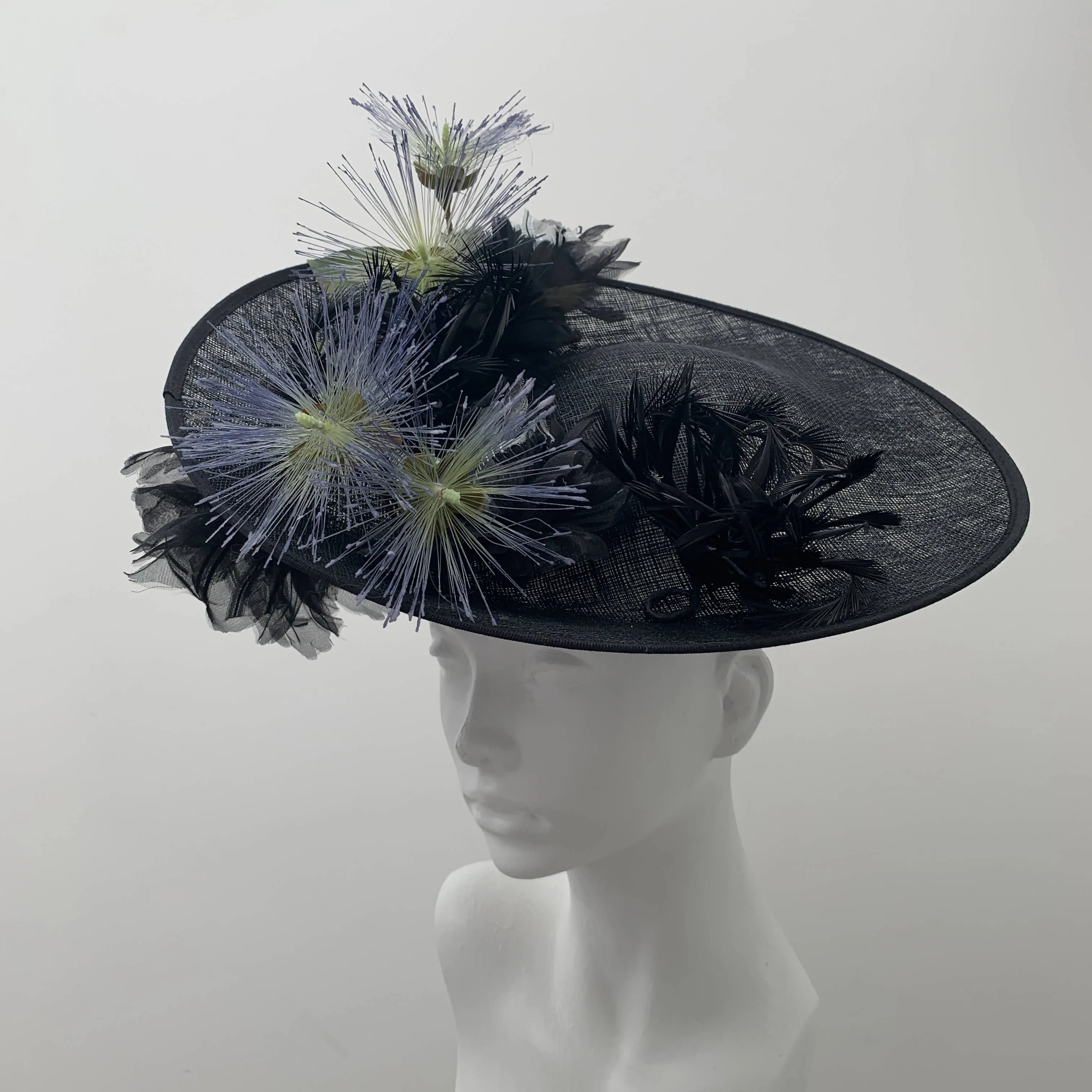Skylar black cartwheel hat