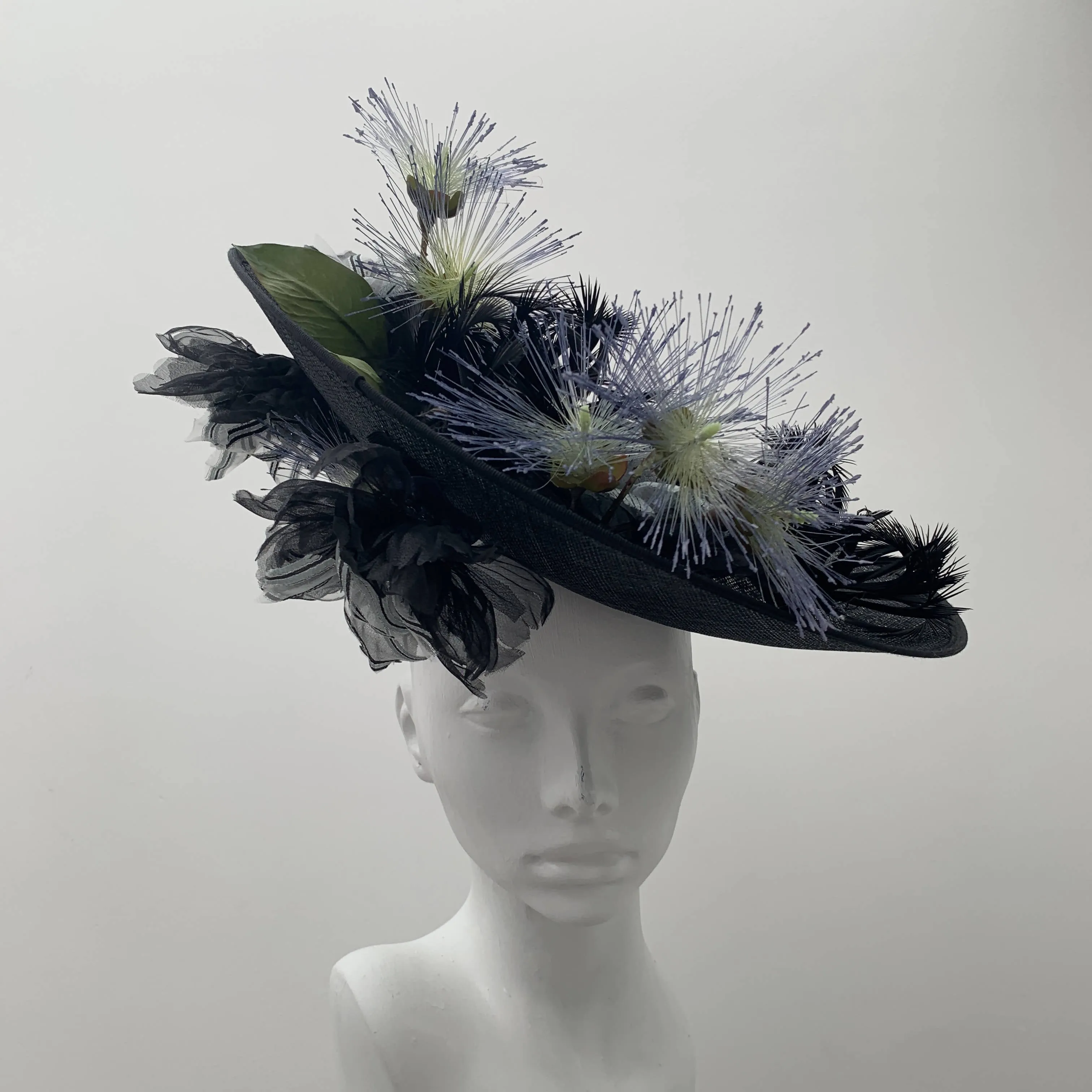 Skylar black cartwheel hat