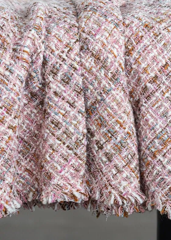 SQUARE TWEED FISHTAIL DRESS