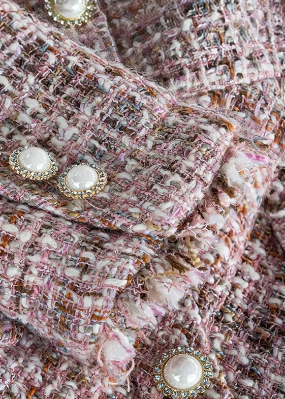 SQUARE TWEED FISHTAIL DRESS