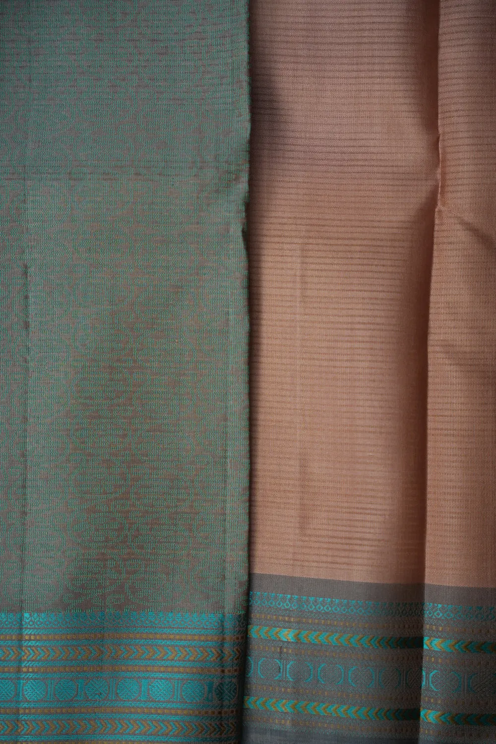 Striped on Light Pink Kanchipuram Silk saree