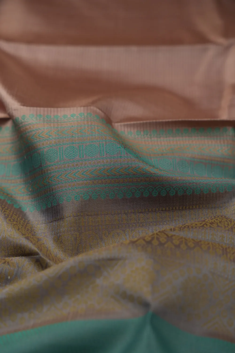 Striped on Light Pink Kanchipuram Silk saree