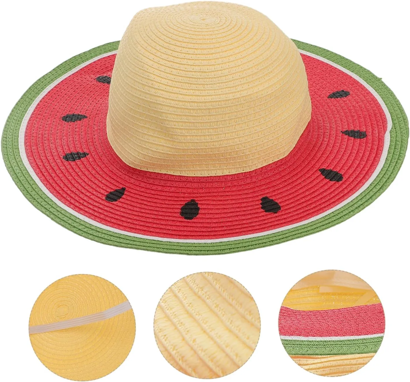 Sun Visor Straw Hat Summer Straw Hat Beach Straw Hat Watermelon Straw Hat Straw Woven Hat Watermelon
