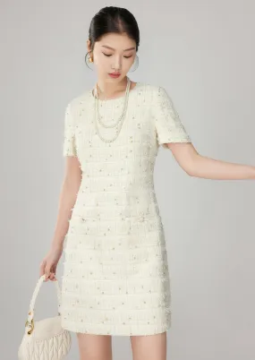 TWEED FRINGE DRESS
