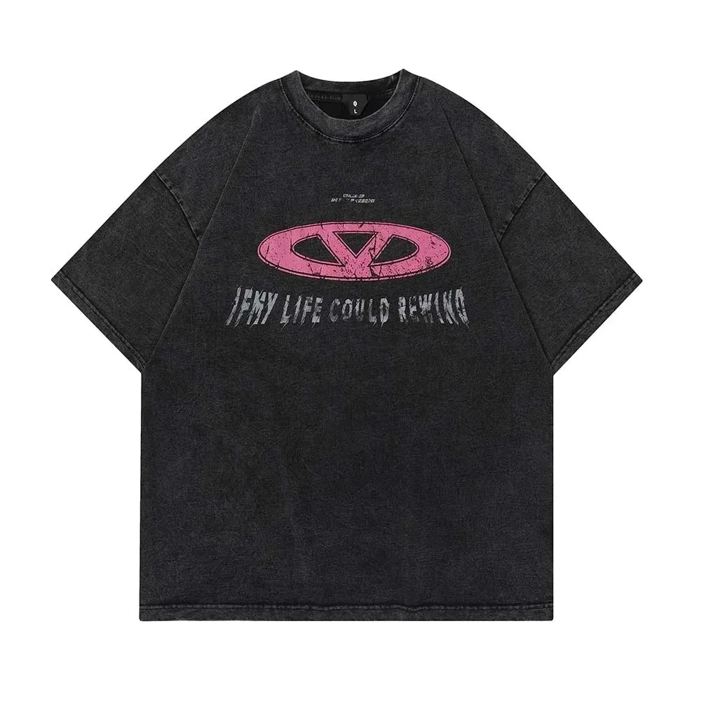Wasteland Punk Style Vintage Washed Tee - Short Sleeve