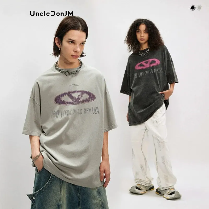 Wasteland Punk Style Vintage Washed Tee - Short Sleeve