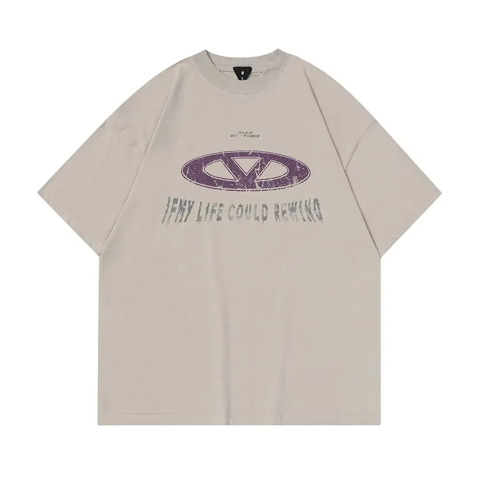 Wasteland Punk Style Vintage Washed Tee - Short Sleeve