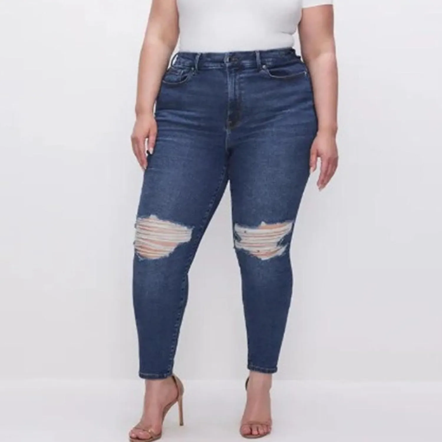 Women's Plus Size Skinny Jeans High Waist Skinny Stretchy Classic Ankle Jeans Slimming Denim Pants