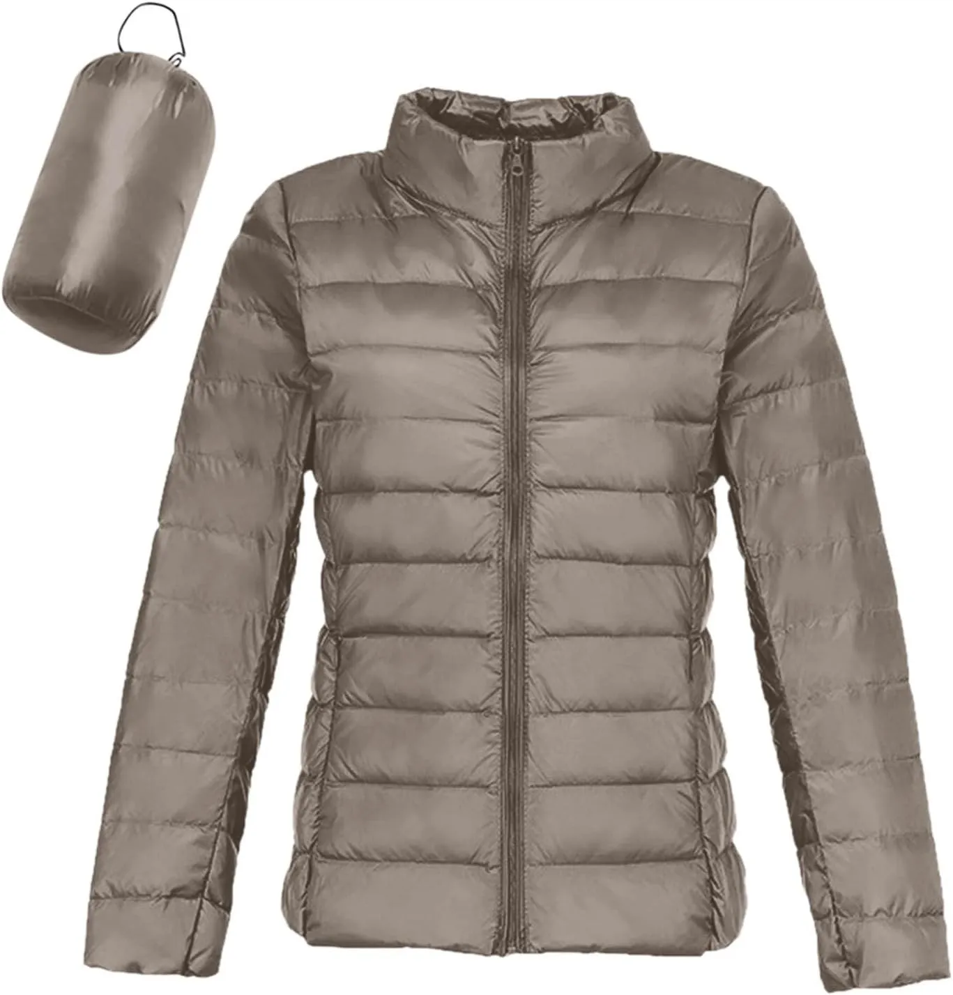 Womens Short Down Coats Winter Packable Puffer Jackets Hooded Ultra Light Quilted Winter Coats with Pockets Outerwear
