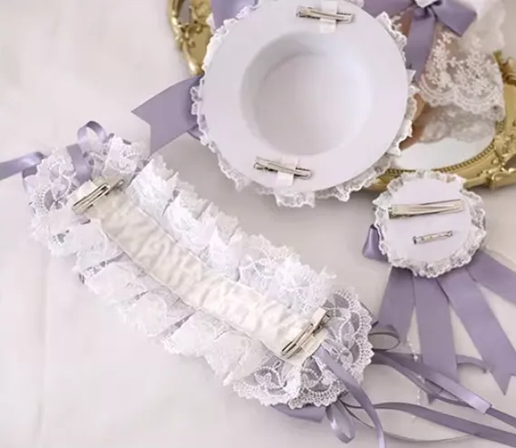 Xiaogui~Elegant Lolita Headdress Bow KC Cuffs Hairpins