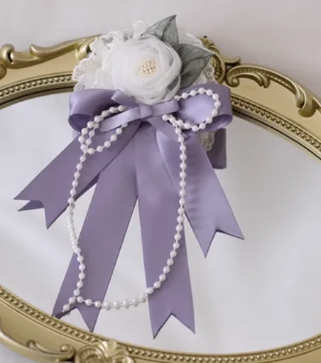 Xiaogui~Elegant Lolita Headdress Bow KC Cuffs Hairpins